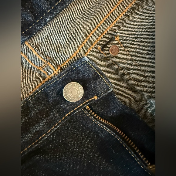 Momotaro dark wash White Warrior Stripe pocket sz 28 - Picture 13 of 16